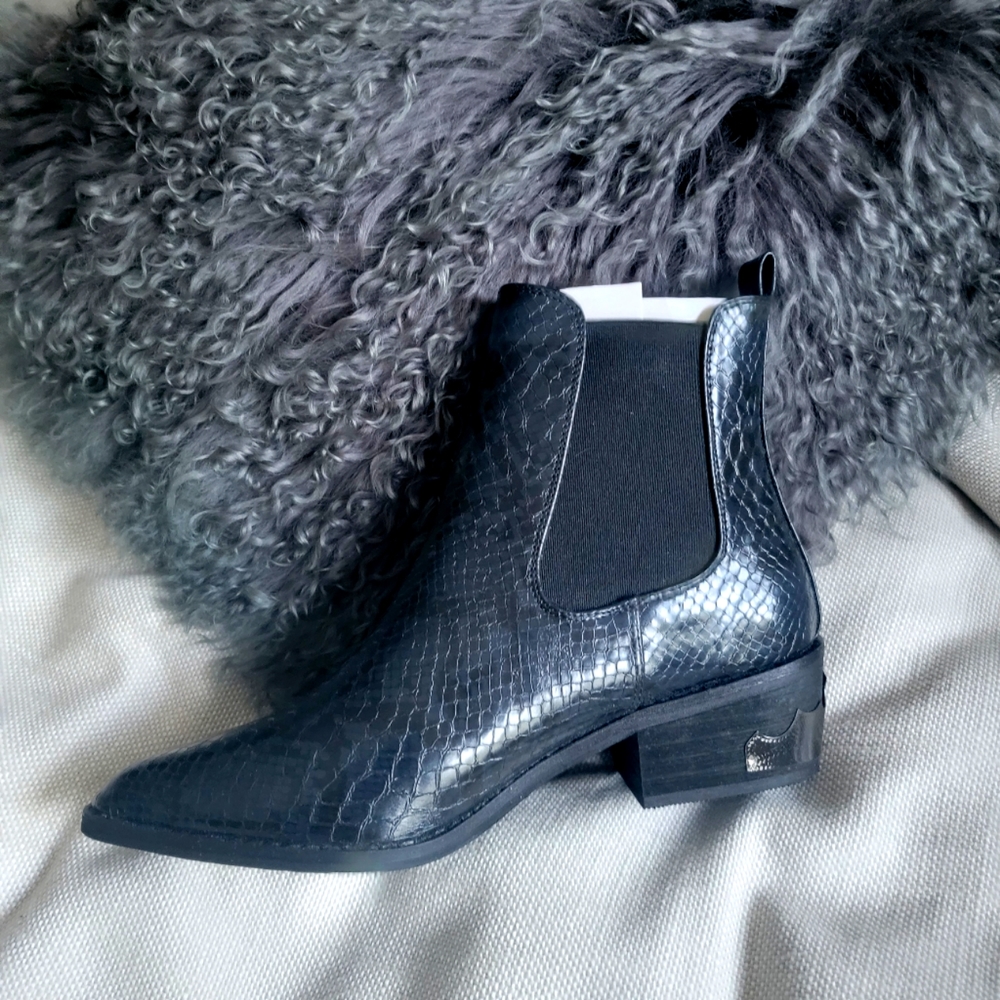 Olivia Miller Baby Python Embossed Ankle Boots